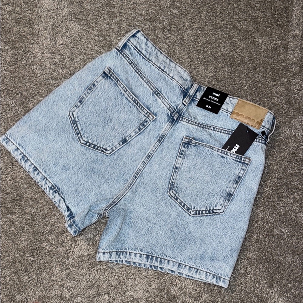 Mavi Blue Jean Shorts High-Waisted Vintage Style